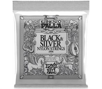 ERNIE BALL 2406 Ernesto Palla Black&Silver Nylon Medium 28-42 - Струны для классической гитары P02406-2 - фото 10050