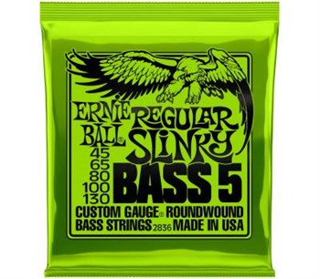 ERNIE BALL 2836 Nickel Wound Slinky Regular 45-130 - Струны для бас-гитары 5 струнной P02836-1 - фото 10099