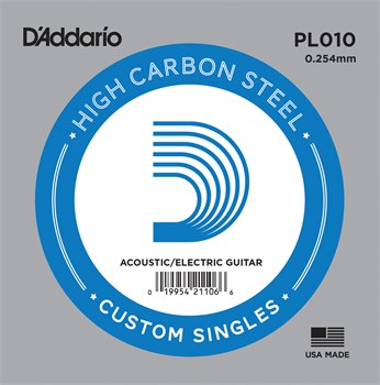 D'ADDARIO PL010 - Струна одиночная для акустической и электрогитары PL010-1 - фото 7545