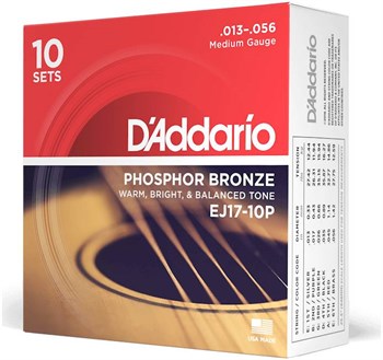 D'ADDARIO EJ17-10P - Струны для акустической гитары EJ17-10P-1 - фото 7920