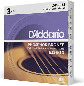 D'ADDARIO EJ26-3D - Струны для акустической гитары EJ26-3D-1 - фото 7928