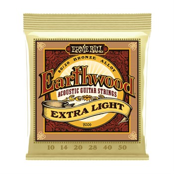 ERNIE BALL 2006 Earthwood 80/20 Bronze Extra Light 10-50 - Струны для акустической гитары P02006-1 - фото 8411