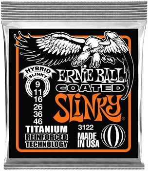 ERNIE BALL 3122 RPS Coated Titanium Slinky Hybrid 9-46 - Струны для электрогитары P03122-1 - фото 8457