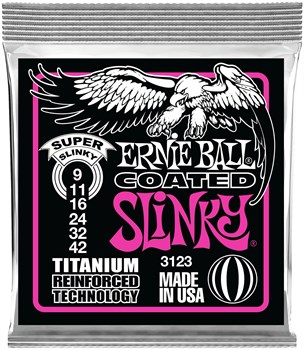 ERNIE BALL 3123 RPS Coated Titanium Slinky Super 9-42 - Струны для электрогитары P03123-1 - фото 8458