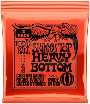 ERNIE BALL 3215 Nickel Wound Slinky Skinny Top Heavy Bottom 3 Pack 10-52 - Струны для электрогитары P03215-1 - фото 8460