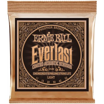 ERNIE BALL 2548 Everlast Coated Phosphor Bronze Light 11-52 - Струны для акустической гитары P02548-1 - фото 8488