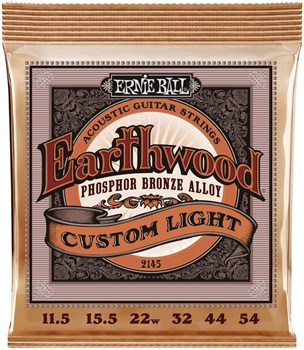 ERNIE BALL 2145 Earthwood Phosphor Bronze Custom Light 11.5-54 - Струны для акустической гитары P02145-1 - фото 8690