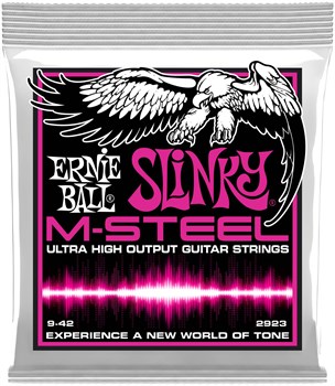 ERNIE BALL 2923 M-Steel Slinky Super 9-42 - Струны для электрогитары P02923-1 - фото 8927