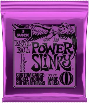 ERNIE BALL 3220 Nickel Wound Slinky Power 3 Pack 11-48 - Струны для электрогитары P03220-1 - фото 8939