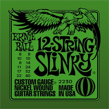 ERNIE BALL 2230 Nickel Wound Slinky 8-40 - Струны для 12 струнной электрогитары P02230-1 - фото 9113