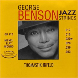 GB112 George Benson Jazz Комплект струн для акустической гитары, плоская оплетка, 12-53, Thomastik GB112