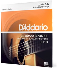 D'ADDARIO EJ10 - Струны для акустической гитары EJ10-1