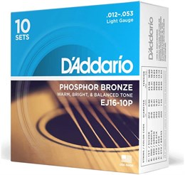 D'ADDARIO EJ16-10P - Струны для акустической гитары EJ16-10P-1