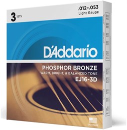 D'ADDARIO EJ16-3D - Струны для акустической гитары EJ16-3D-1