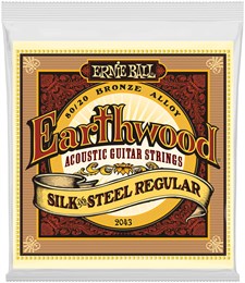 ERNIE BALL 2043 Earthwood Silk & Steel Regular 13-56 - Струны для акустической гитары P02043-1