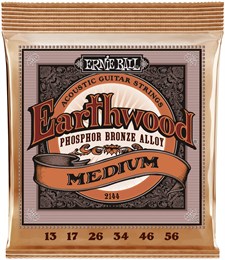 ERNIE BALL 2144 Earthwood Phosphor Bronze Medium 13-56 - Струны для акустической гитары P02144-1