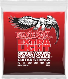 ERNIE BALL 2210 Nickel Wound Extra Light 10-50 - Струны для электрогитары P02210-1