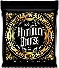 ERNIE BALL 2566 Aluminum Bronze Medium Light 12-54 - Струны для акустической гитары P02566-1