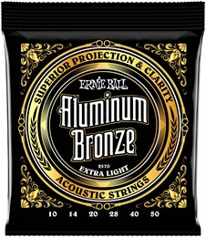 ERNIE BALL 2570 Aluminum Bronze Extra Light 10-50 - Струны для акустической гитары P02570-1