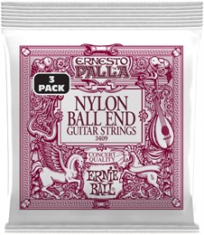 ERNIE BALL 3409 Ernesto Palla Black and Gold Ball End Nylon 3 Pack - Струны для акустической гитары P03409-1