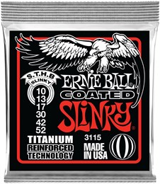 ERNIE BALL 3115 RPS Coated Titanium Slinky Skinny Top Heavy Bottom 10-52 - Струны для электрогитары P03115-1