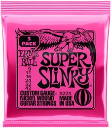 ERNIE BALL 3223 Nickel Wound Slinky Super 3 Pack 9-42 - Струны для электрогитары P03223-1