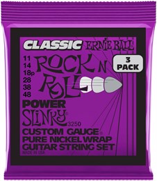 ERNIE BALL 3250 Pure Classic RnR Slinky Power 3 Pack 11-48 - Струны для электрогитары P03250-1