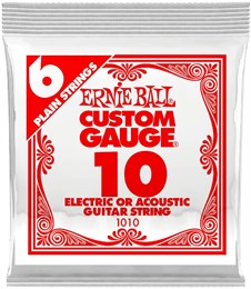 ERNIE BALL 1010 Plain Steel .010 - Струна одиночная для акустической и электрогитары P01010-1