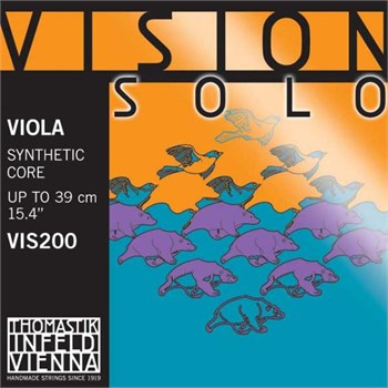 VIS200 Vision Solo Комплект струн для альта размером 4/4, среднее натяжение, Thomastik VIS200 - фото 14921