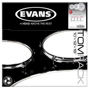 ETP-G1CTD-R G1 Rock Набор пластика для том барабана, с покрытием 10"/12"/16", Evans ETP-G1CTD-R - фото 15129
