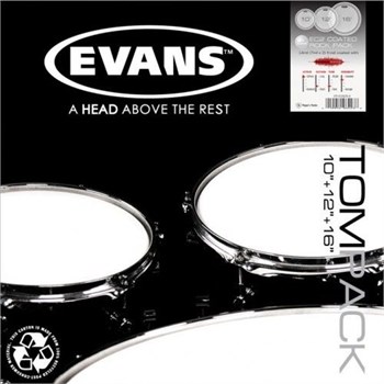 ETP-EC2SCTD-R EC2 Rock Набор пластика для том барабана, с покрытием 10"/12"/16", Evans ETP-EC2SCTD-R - фото 15130