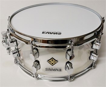 MBAp-m-1408-10 Малый барабан 14x8", акрил с металлическим ободом, прозрачный, Мастерская Бехтеревых MBAp-m-1408-10 - фото 15149