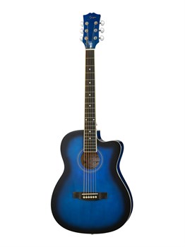 GA-H10-38-BL Акустическая гитара, с вырезом, синяя, Smiger GA-H10-38-BL - фото 17657
