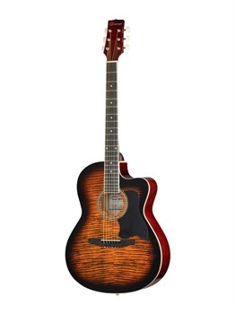 C901T-BS Акустическая гитара, с вырезом, санберст, Caraya C901T-BS - фото 17725