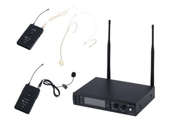 DSP-DUO-UHF-B210/F5  Беспроводная микрофонная система, петличный и головной микрофон, Prodipe DSP-DUO-UHF-B210/F5 - фото 21130