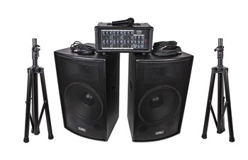 ZH0602D15LS Комплект акустической системы, микшер, микрофон, кабели, 2х250Вт, Soundking ZH0602D15LS - фото 24462
