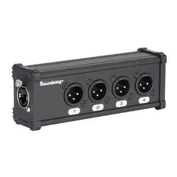 CXA027 DMX КОММУТАЦИОННАЯ КОРОБКА/РАСШИРИТЕЛЬ СИГНАЛОВ DMX 4хXLR(3p)female - RJ-45, Soundking CXA027 - фото 24882