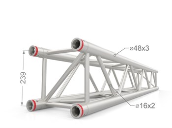 RS-TC-Q30L100 Ферма прямая 287х287, квадратное сечение, длина 1 м, Rosstage RS-TC-Q30L100 - фото 28572