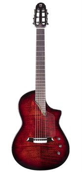 Hispania-Cherry Классическая гитара со звукоснимателем, красный санберст, Martinez Hispania-Cherry - фото 31187