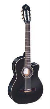 RCE141BK Family Series Pro Классическая гитара со звукоснимателем, размер 4/4, черная, Ortega RCE141BK - фото 31281