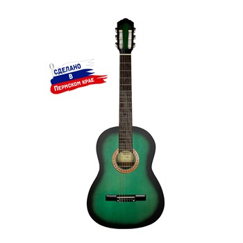 K-Green Гитара классическая, зеленая, Кунгурская Акустика K-Green - фото 31478