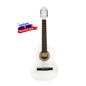 K-White-3/4 Гитара классическая 3/4, белая, Кунгурская Акустика K-White-3/4 - фото 31482
