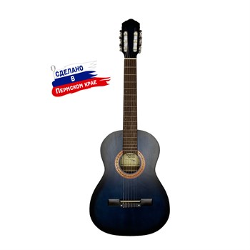 K-Blue-3/4 Гитара классическая 3/4, синяя, Кунгурская Акустика K-Blue-3/4 - фото 31484