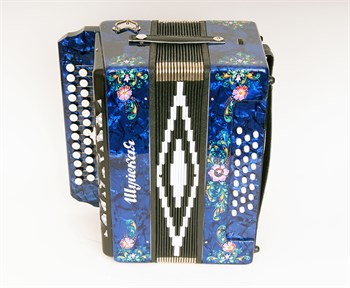 S32XL-A-BL Гармонь "Шуйская" 25х25-III-2, синяя, Шуйская гармонь S32XL-A-BL - фото 34356