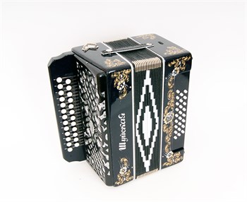 S32XL-A-BLACK Гармонь "Шуйская" 25х25-III-2, черная, Шуйская гармонь S32XL-A-BLACK - фото 34360