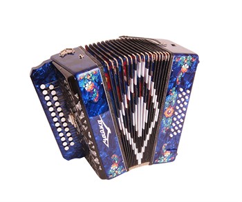 S5XLY-A-BL Гармонь "Чайка 314" 25х25-III-2, синяя, Шуйская гармонь S5XLY-A-BL - фото 34375