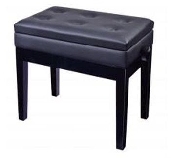 HY-DX16-GLOSS-BLACK Банкетка, черный/черный, искусственная кожа, Rin HY-DX16-GLOSS-BLACK - фото 34933