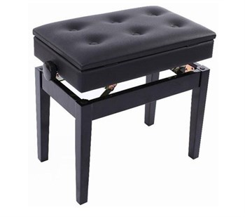 HY-DX17-GLOSS-BLACK Банкетка, черный/черный, искусственная кожа, Rin HY-DX17-GLOSS-BLACK - фото 34935