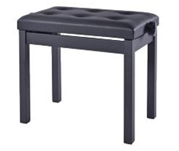 HY-TM21-SATIN-BLACK Банкетка, матовый черный, искусственная кожа, Rin HY-TM21-SATIN-BLACK - фото 34939
