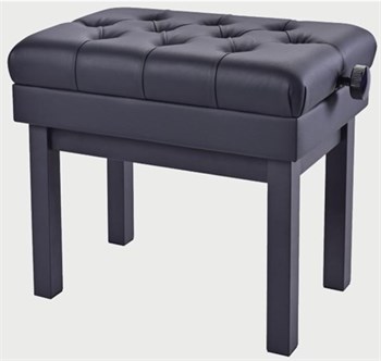 HY-TM58-SATIN-BLACK Банкетка, матовый черный, искусственная кожа, Rin HY-TM58-SATIN-BLACK - фото 34941